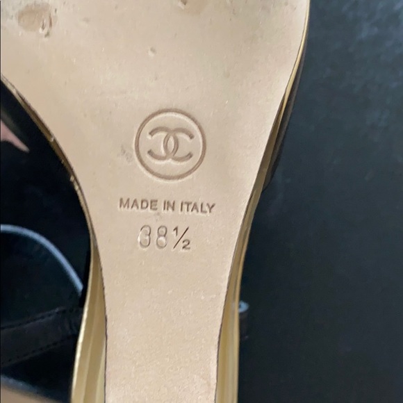 Chanel "Crystal Clear" Wedge Black Lambskin 38.5 - Picture 7 of 15